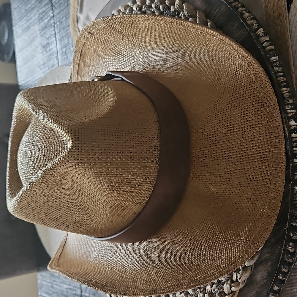FRYE Straw Cowboy Hat NWT